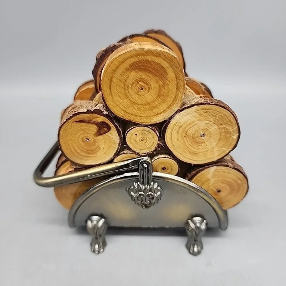 House of Lloyd Christmas Around the World Yule Log Coasters 1984- Set Of 6